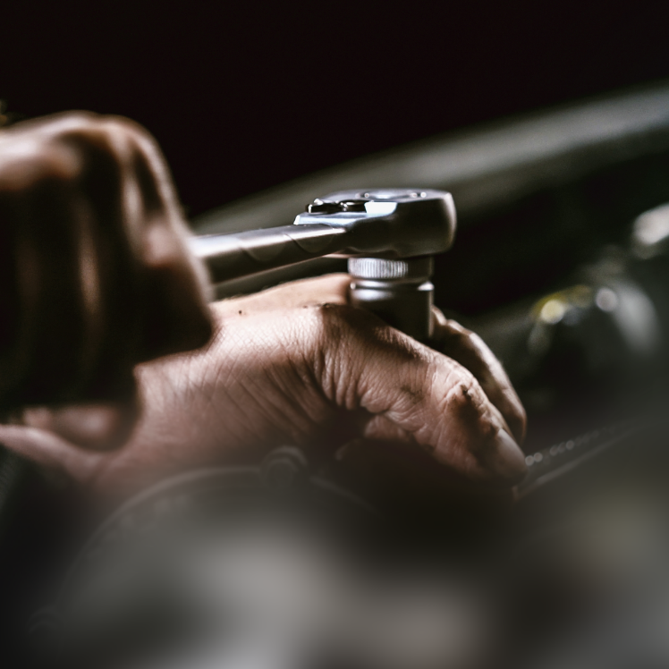 Person servicing machine